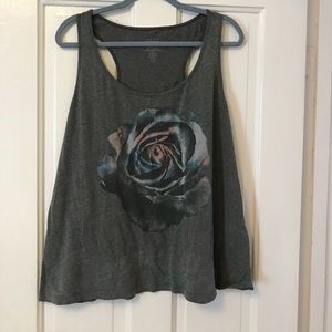Torrid grey rose tank size 2